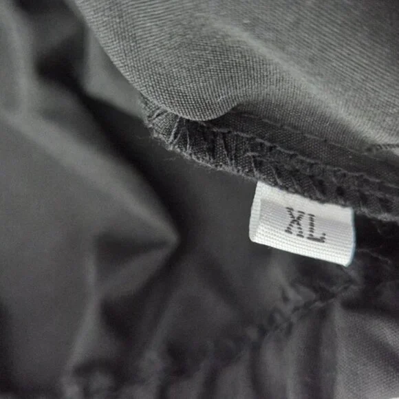 Lightweight Dressy Poly-Blend Overalls Black Jumpsuit Adjustable L - Picture 9 of 9